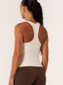 Cloud Compression Open Racer Back Tank - Vanilla