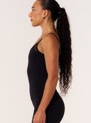 Cloud Compression Backless V Tank - Black