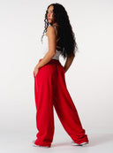 Core Relaxed Track Pants - Red