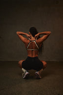 Cloud Compression Square Back Bra - Black