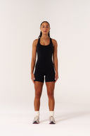 Cloud Compression Open Racer Back Tank - Black