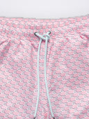 [men] Essentials Euro Boardshorts Avalon Pink waistband and drawcord close up