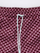 [men] Essentials Euro Boardshorts Berry waistband and drawcord close up