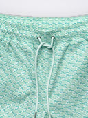 [men] Essentials Euro Boardshorts Glacier waistband and drawcord close up