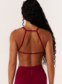 Cloud Compression Square Back Bra - Beet