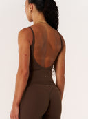 Cloud Compression Backless V Tank - Malt