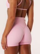 Cloud Compression Mid Rise Shorts - Avalon Pink