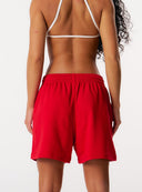 Core Relaxed Track Shorts - Red