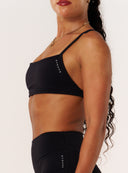 Cloud Compression Square Back Bra - Black