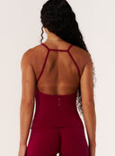 Cloud Compression Square Back Tank - Beet