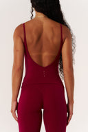 Cloud Compression Backless V Tank - Beet