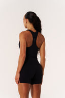 Cloud Compression Open Racer Back Tank - Black