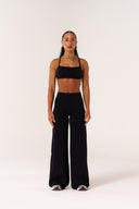 Cloud Compression Square Back Bra - Black