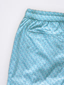 [men] Essentials Euro Boardshorts Light Blue back pocket close up