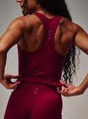 Cloud Compression Open Racer Back Tank - Beet
