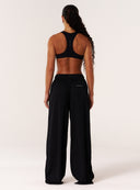 EVDNCE Oversized Wide Leg Mesh Pants - Black