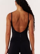Cloud Compression Backless V Tank - Black