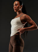 Cloud Compression Square Back Tank - Vanilla