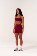 Cloud Compression Square Back Bra - Beet