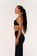 Cloud Compression Square Back Bra - Black