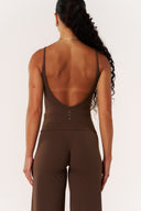 Cloud Compression Backless V Tank - Malt