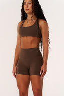 Cloud Compression Open Racer Back Bra - Malt