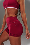 Cloud Compression Mid Rise Shorts - Beet