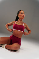 Cloud Compression Strappy Crop - Beet