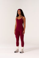 Cloud Compression Backless V Tank - Beet