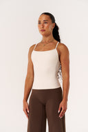 Cloud Compression Square Back Tank - Vanilla