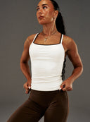 Cloud Compression Square Back Tank - Vanilla