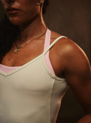 Cloud Compression Backless V Tank - Vanilla