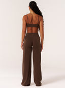 Cloud Compression Wide Leg Leggings - Malt