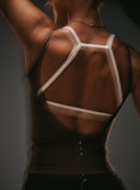 Cloud Compression Backless V Tank - Malt