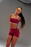 Cloud Compression Strappy Crop - Beet