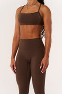 Cloud Compression Square Back Bra - Malt