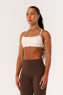 Cloud Compression Square Back Bra - Vanilla