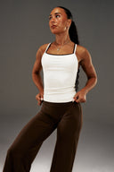 Cloud Compression Square Back Tank - Vanilla