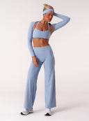 Cloud Compression Long Sleeve Shrug - Dusty Blue