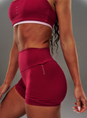 Cloud Compression Mid Rise Shorts - Beet