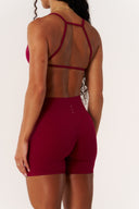 Cloud Compression Mid Rise Shorts - Beet