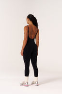 Cloud Compression Backless V Tank - Black
