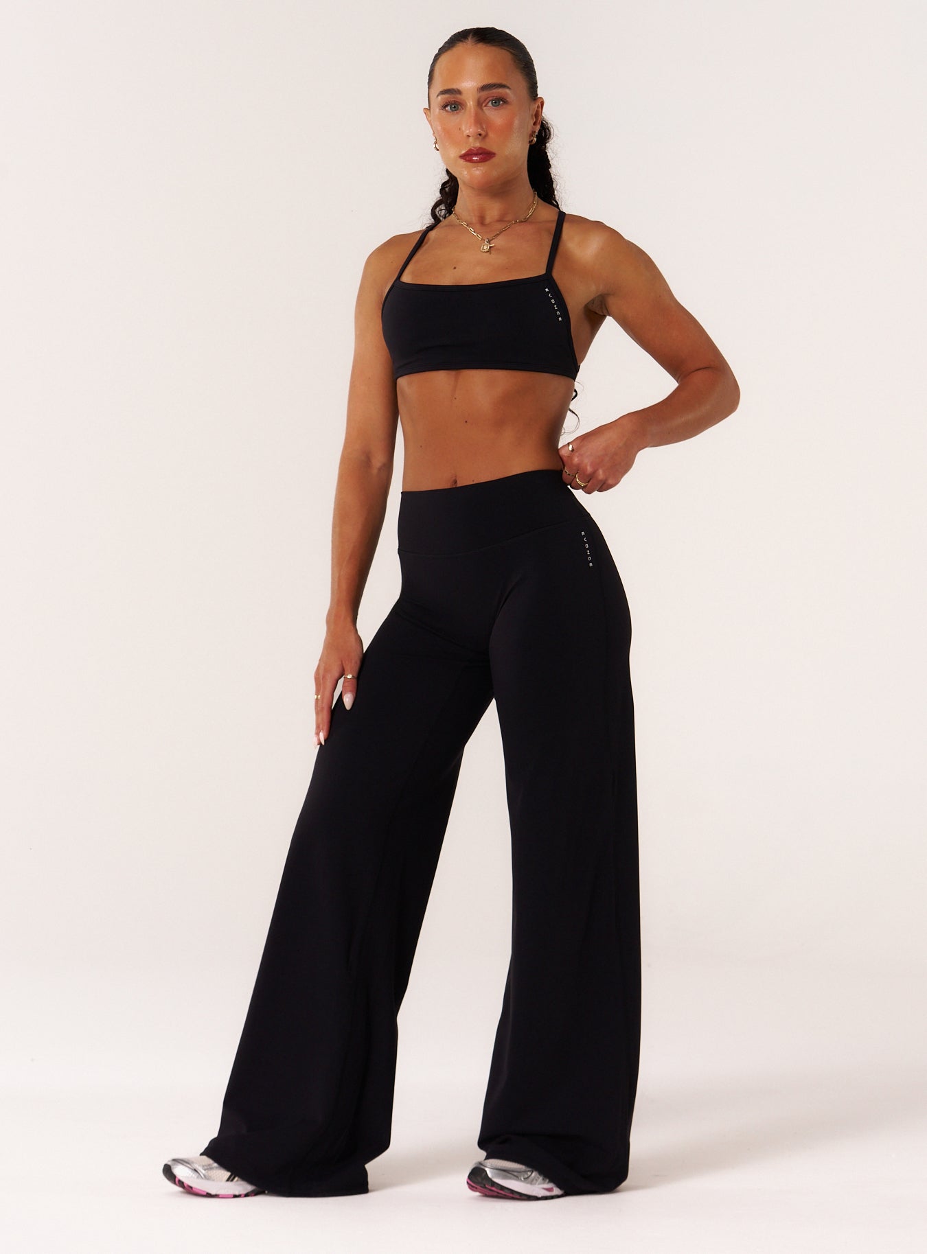 Women's Wide Leg Leggings Black | EVDNCE