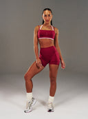Cloud Compression Mid Rise Shorts - Beet