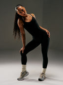 Cloud Compression Backless V Tank - Black