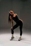 Cloud Compression Backless V Tank - Black