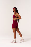 Cloud Compression Mid Rise Shorts - Beet