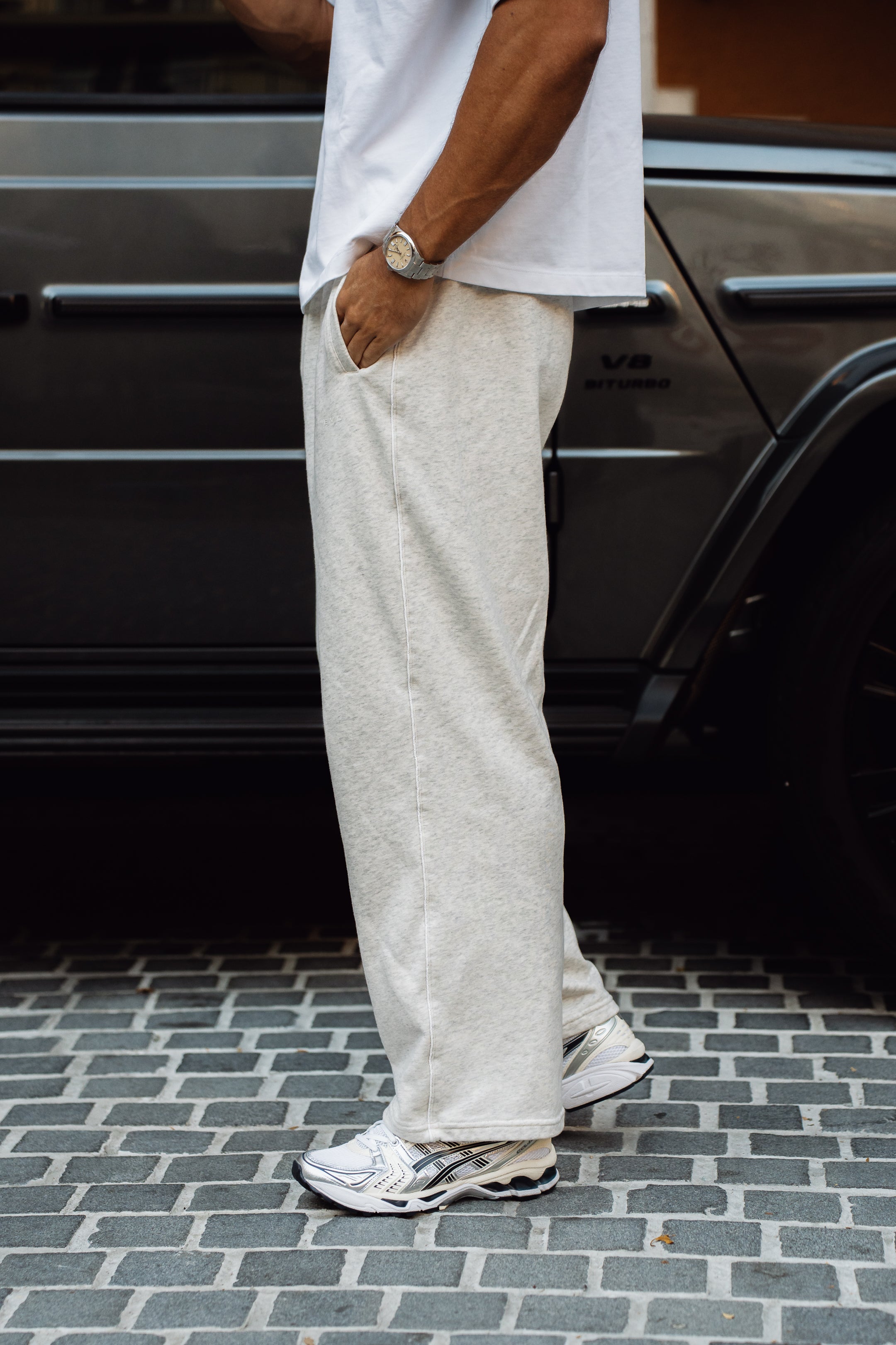 Core Track Pants Grey Marl – Relaxed Fit | EVDNCE