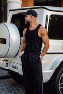 Core Ribbed Tank - Black