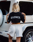 Core Oversized Crop Tee - Washed Out Black